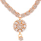 Jewels Nest Glamorous Gold-Plated Crystal Bridal Necklace Set with Earrings & Maang Tikka - Swadesiicart