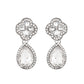 Jewels Nest Elegant Silver-Tone Crystal Drop Necklace for Weddings & Party Wear - Swadesiicart
