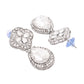 Jewels Nest Elegant Silver-Tone Crystal Drop Necklace for Weddings & Party Wear - Swadesiicart