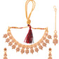 Jewels Nest Traditional Golden Kundan Pearl Necklace with Antique Brown Stones – Festive & Bridal Wear - Swadesiicart
