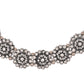Jewels Nest Oxidised Silver Floral Necklace – Tribal Choker for Ethnic & Fusion Wear - Swadesiicart