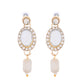 Jewels Nest Elegant White Stone & Pearl Choker Necklace Set with Earrings – Bridal & Festive Wear - Swadesiicart