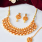 Jewels Nest Gold-Plated Kundan-Style Choker Necklace Set with Pearls & Earrings – Ethnic Wedding Jewellery - Swadesiicart