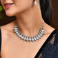 Jewels Nest Silver-Plated AD Studded Traditional Necklace Set for Women - Swadesiicart