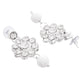 Jewels Nest Dazzling Occasion-Wear Set in Radiant Silver Finish and White Detailing - Swadesiicart