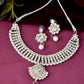Jewels Nest Dazzling Occasion-Wear Set in Radiant Silver Finish and White Detailing - Swadesiicart