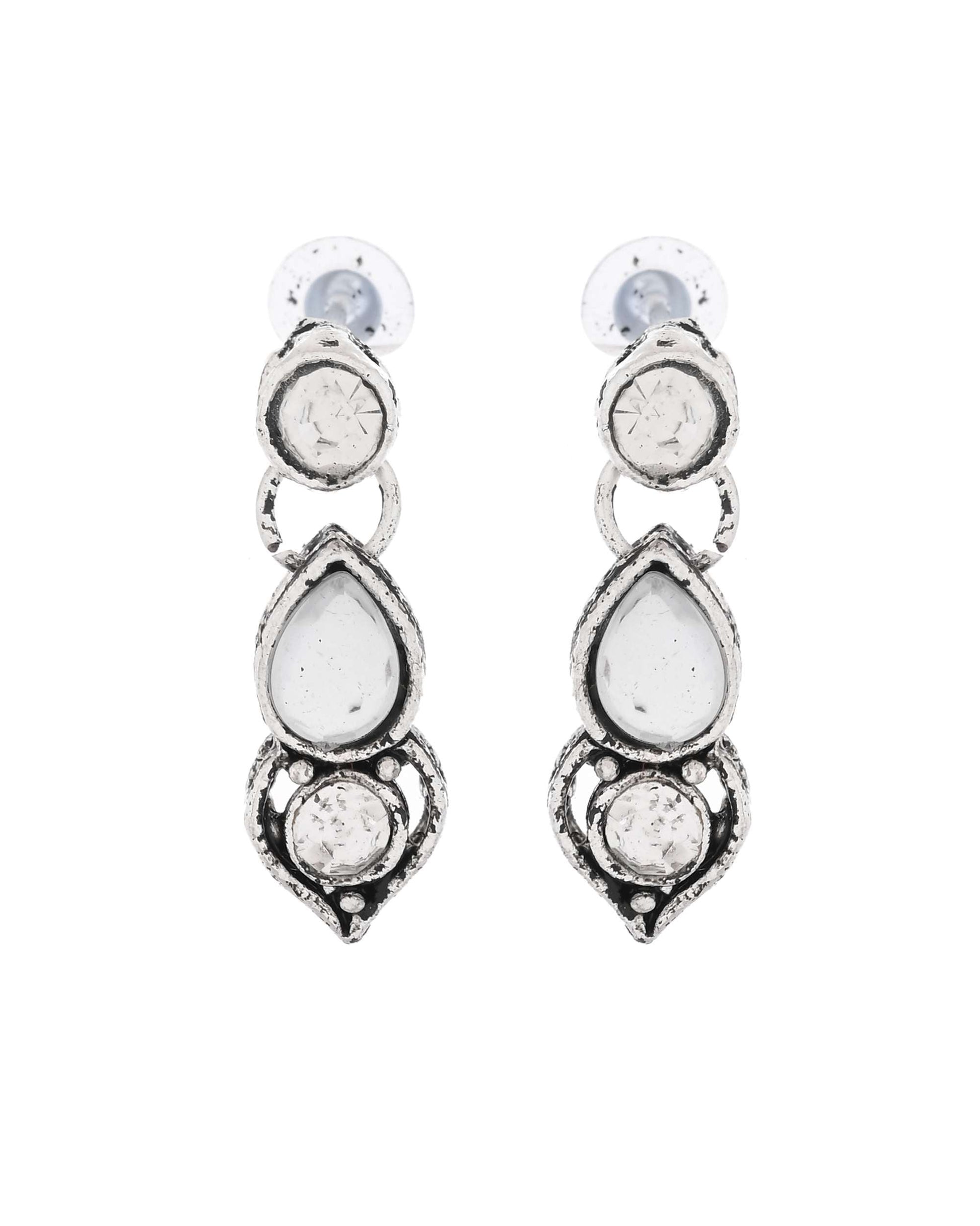 Jewels Nest Oxidised Silver-Plated Bridal Choker Jewellery Set - Swadesiicart