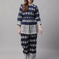 Jainish Women's Embroidered and Sequin work Co-ords - Navy Blue - Swadesiicart