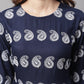 Jainish Women's Embroidered and Sequin work Co-ords - Navy Blue - Swadesiicart