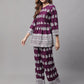 Jainish Women's Embroidered and Sequin work Co-ords - Purple - Swadesiicart