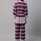 Jainish Women's Embroidered and Sequin work Co-ords - Purple - Swadesiicart