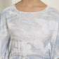 Indian Needle Women's Light-Blue Tie Dye Printed Rayon Kaftan Tunic With Trousers - Light-Blue - Swadesiicart