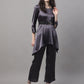 Jainish Women's stylish Co-ords with belt - JCharcoal - Swadesiicart