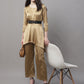 Jainish Women's stylish Co-ords with belt - JGolden - Swadesiicart