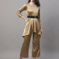 Jainish Women's stylish Co-ords with belt - JGolden - Swadesiicart