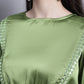 Jainish Women's WoEmbroidered A-line Top and Trouser With Belt - Green - Swadesiicart
