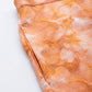 Jainish Women's Orange Printed Crop Top With Palazzos - Swadesiicart