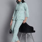 Jainish Women's WoLime Green Printed Shirt and Trouser Co-ords Set - Swadesiicart