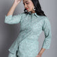 Jainish Women's WoLime Green Printed Shirt and Trouser Co-ords Set - Swadesiicart