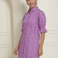 Indian Needle Women's Embroidered Cotton Dress - Purple | Swadesiicart