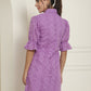 Indian Needle Women's Embroidered Cotton Dress - Purple | Swadesiicart