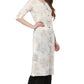 Janasya Off White Cotton Foil Print Straight kurta - Swadesiicart