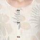 Janasya Off White Cotton Foil Print Straight kurta - Swadesiicart