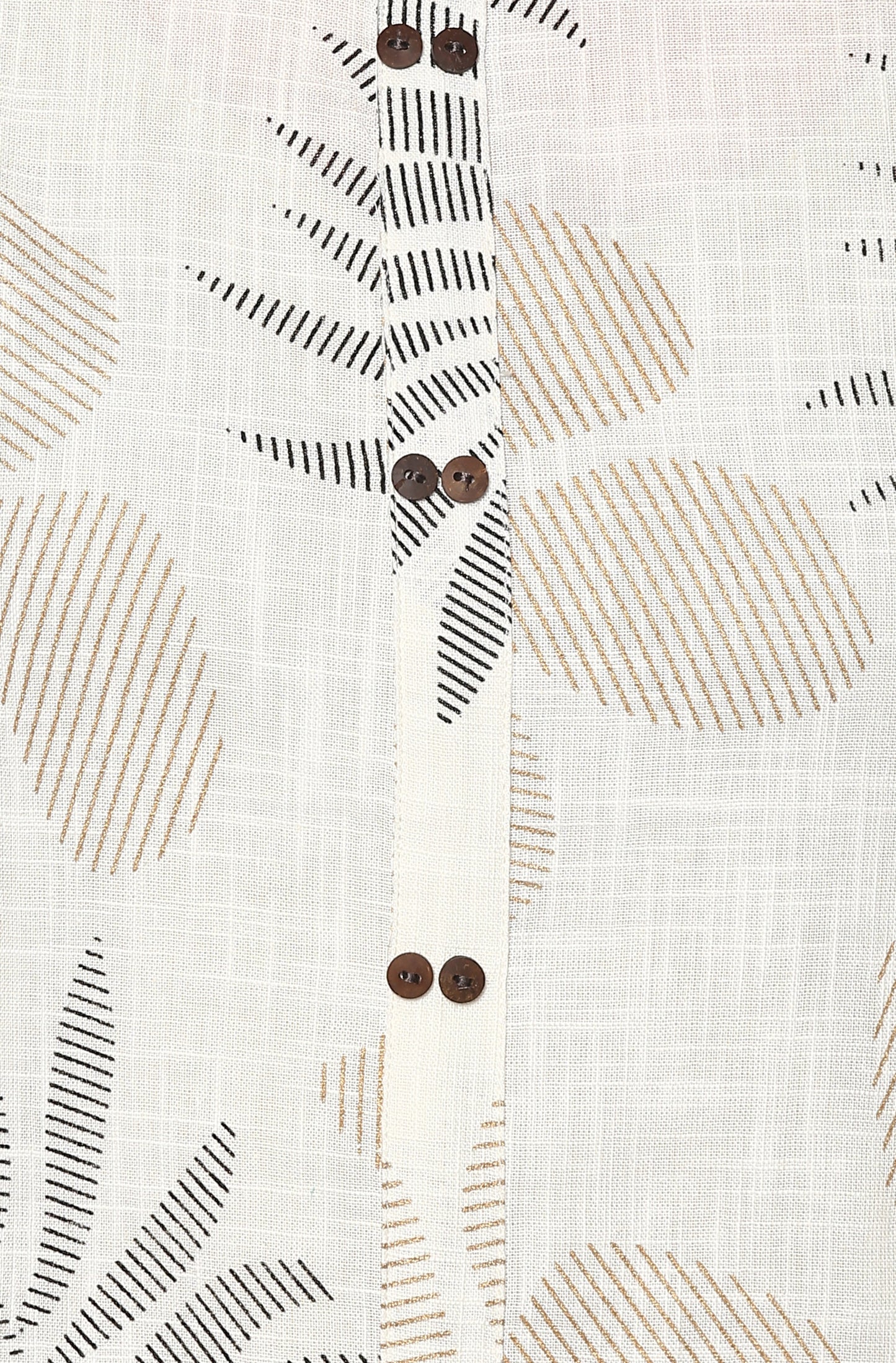 Janasya Off White Cotton Foil Print Straight kurta - Swadesiicart