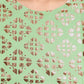 Janasya Light Green Poly Crepe Gold Print Flared kurta - Swadesiicart