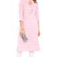 Janasya Pink Cotton Floral Print Straight kurta - Swadesiicart
