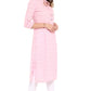 Janasya Pink Cotton Floral Print Straight kurta - Swadesiicart
