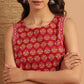 Janasya Women's Red Cotton Floral Print Regular Top | Swadesiicart