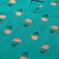 Janasya Women's Teal Cotton Slub Floral Print Regular Top | Swadesiicart