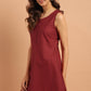 Janasya Women's Maroon Cotton Floral Print A-Line Tunic | Swadesiicart