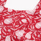 Janasya Women's Red Cotton Floral Printed A-line Western Dress | Swadesiicart