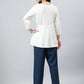 Janasya Women's White Rayon Solid Flared Top | Swadesiicart