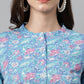 Janasya Women's Multicolor Cotton Botanical Print Casual A-Line Tunic | Swadesiicart