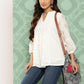 Janasya Women's White Cotton Schiffli Casual A-Line Top | Swadesiicart