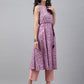 Janasya Women's Lavender Cotton Floral Printed Casual A-Line Kurta | Swadesiicart