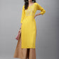 Janasya Women's Mustard Poly Rayon Solid Casual Straight Kurta - Swadesiicart