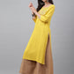 Janasya Women's Mustard Poly Rayon Solid Casual Straight Kurta - Swadesiicart