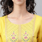 Janasya Women's Mustard Poly Rayon Solid Casual Straight Kurta - Swadesiicart