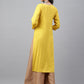 Janasya Women's Mustard Poly Rayon Solid Casual Straight Kurta - Swadesiicart
