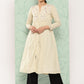 Janasya Women's Off White Dobby Cotton Solid Casual A-Line Kurta - Swadesiicart