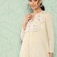 Janasya Women's Off White Dobby Cotton Solid Casual A-Line Kurta - Swadesiicart