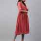 Janasya Women's Pink Dobby Chiffon Self Design Casual Empire Kurta - Swadesiicart