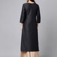 Janasya Women's Black Poly Silk Solid Festive Straight Kurta | Swadesiicart