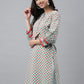Indian Clothing Janasya Women's Light Green Cotton Floral Printed Casual Regular Tunic | Swadesiicart