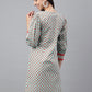 Indian Clothing Janasya Women's Light Green Cotton Floral Printed Casual Regular Tunic | Swadesiicart