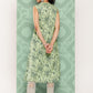 Janasya Women's Light Green Crepe Digital Printed Casual Angrakha Kurta | Swadesiicart